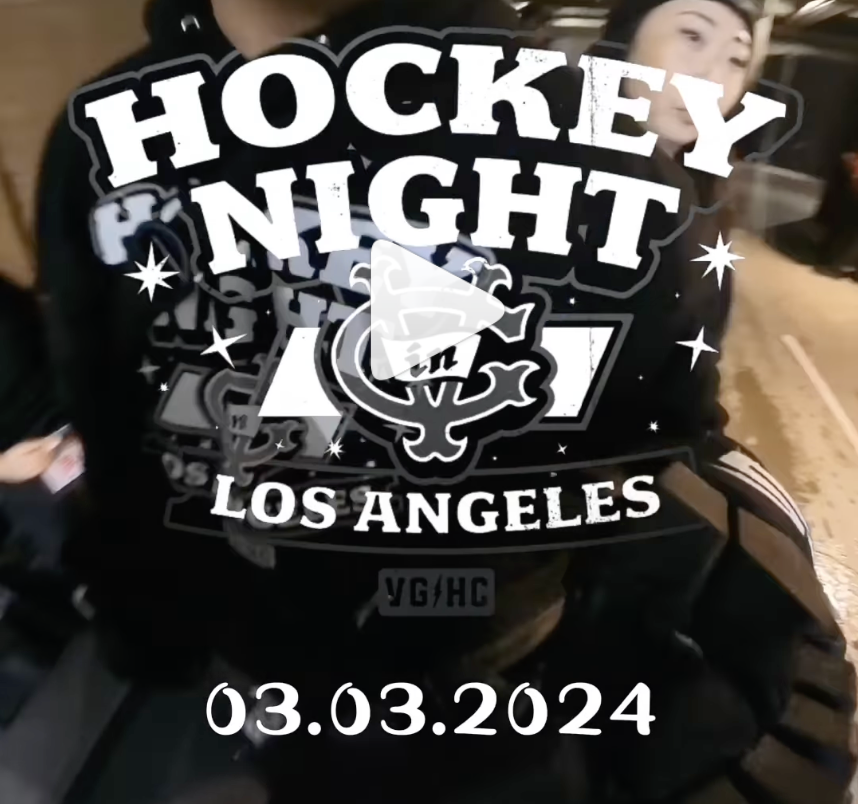 Orquest aedelweiss Hockey Clothing Company gets a group of fans together to go to a NHL Los Angles Kings LAK game and then skate on the ice after